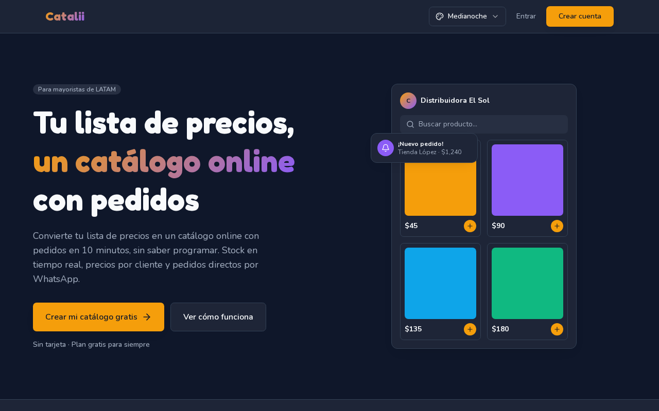 Captura del proyecto Catalii